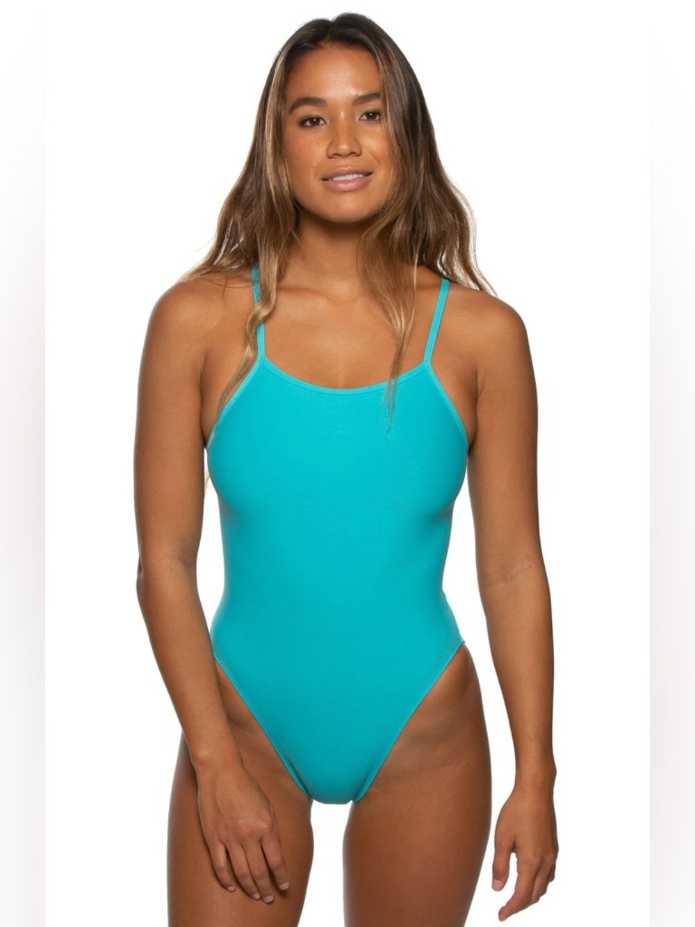 JOLYN Women's Teal Dayno 3 Tie-back One-Piece Swimsuit